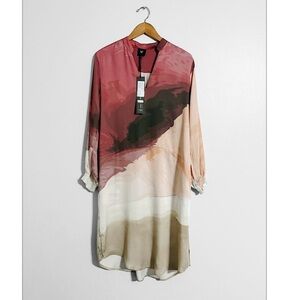 NU Denmark New! Abstract Artisan Boho MIDI Dress